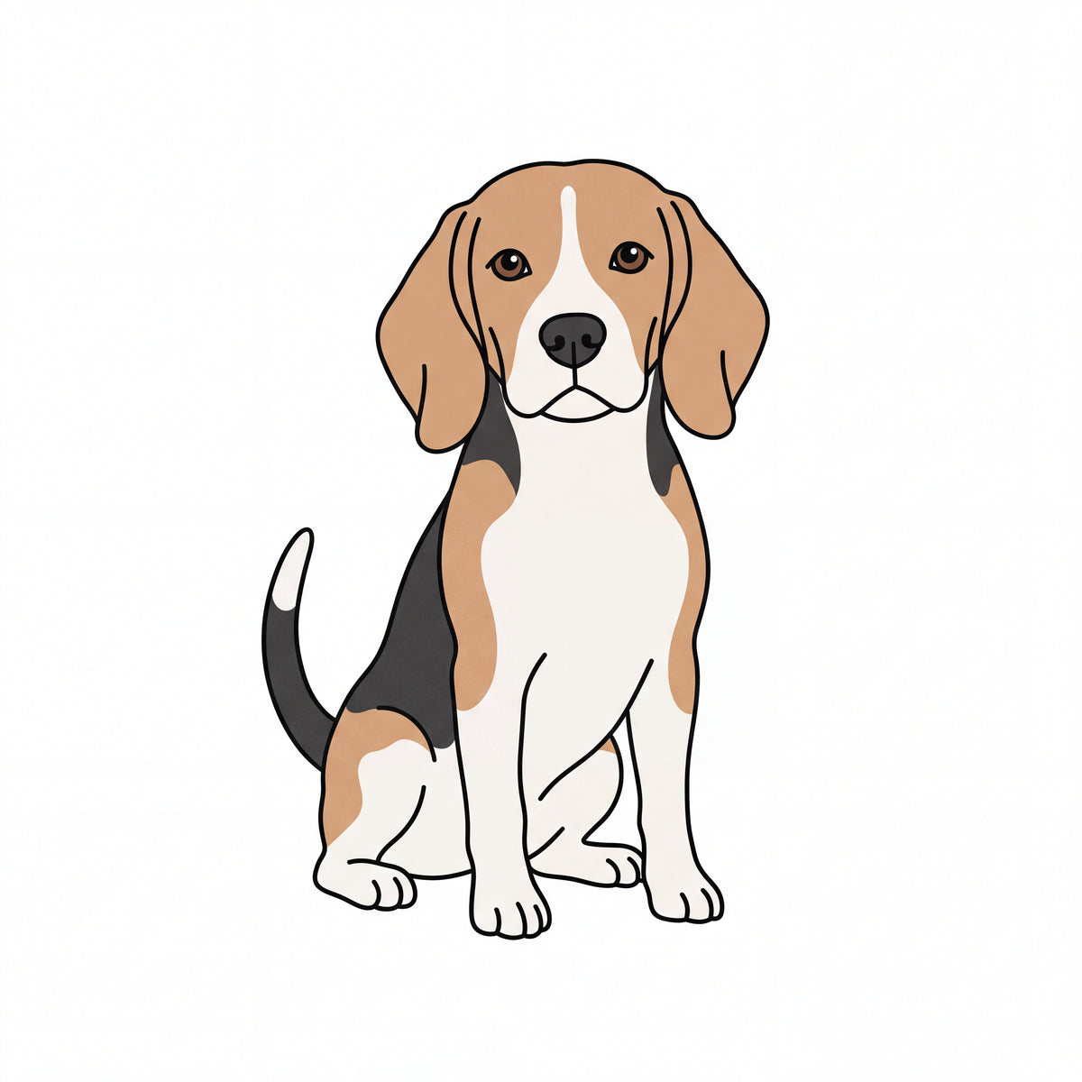 PawTale Press artwork: Beagle, Modern line style
