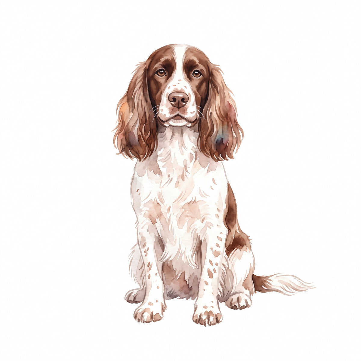 PawTale Press artwork: English Springer Spaniel, Watercolor style