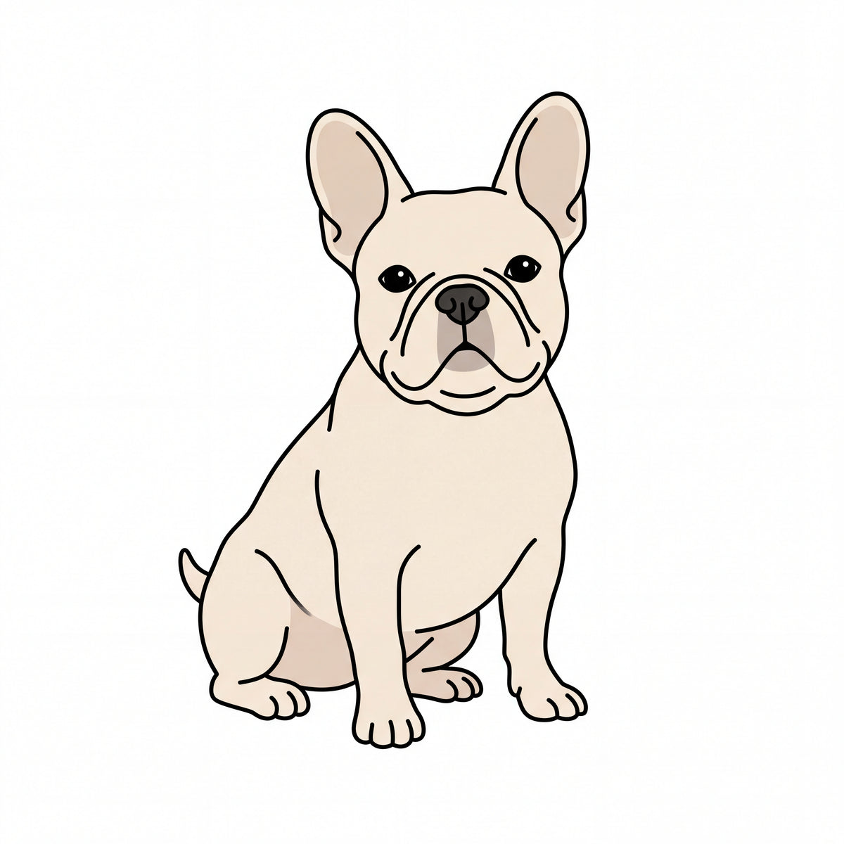 PawTale Press artwork: French Bulldog (cream), Modern line style