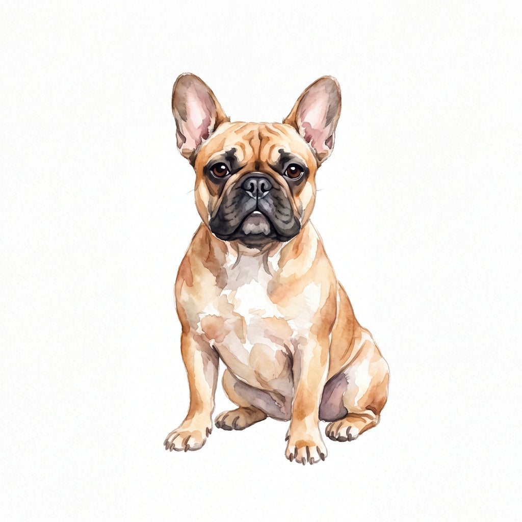 PawTale Press artwork: French Bulldog (fawn), Watercolor style