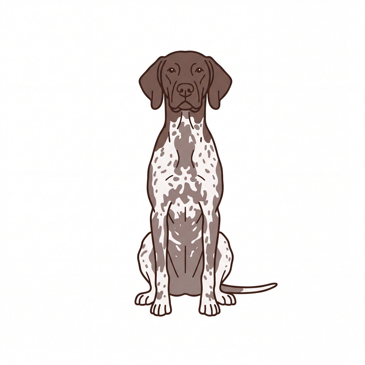 PawTale Press artwork: German Shorthaired Pointer, Modern line style