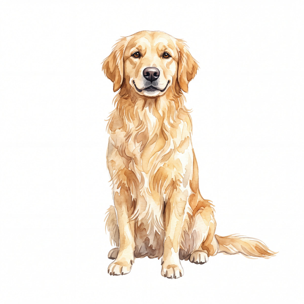 PawTale Press artwork: Golden Retriever, Watercolor style