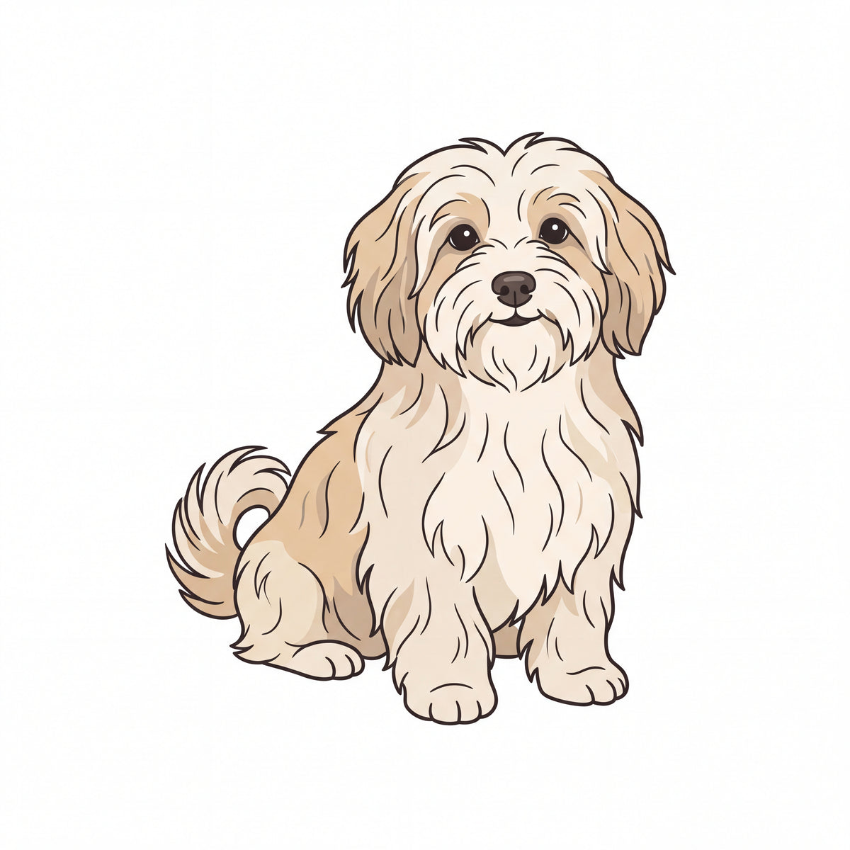 PawTale Press artwork: Havanese, Modern line style