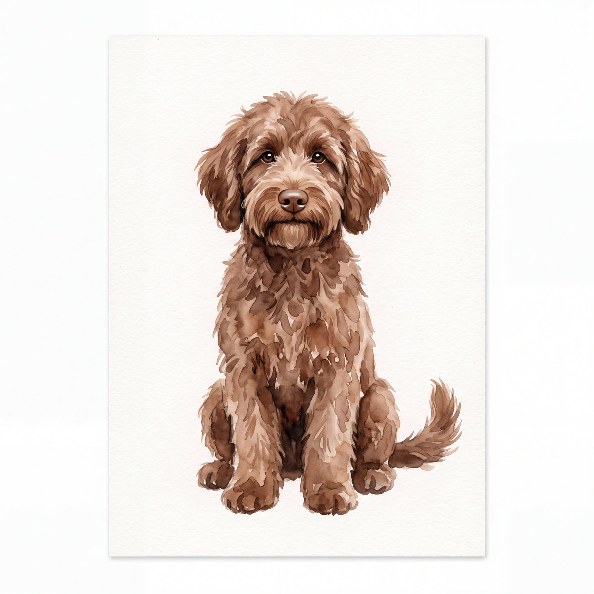 PawTale Press artwork: Labradoodle, Watercolor style