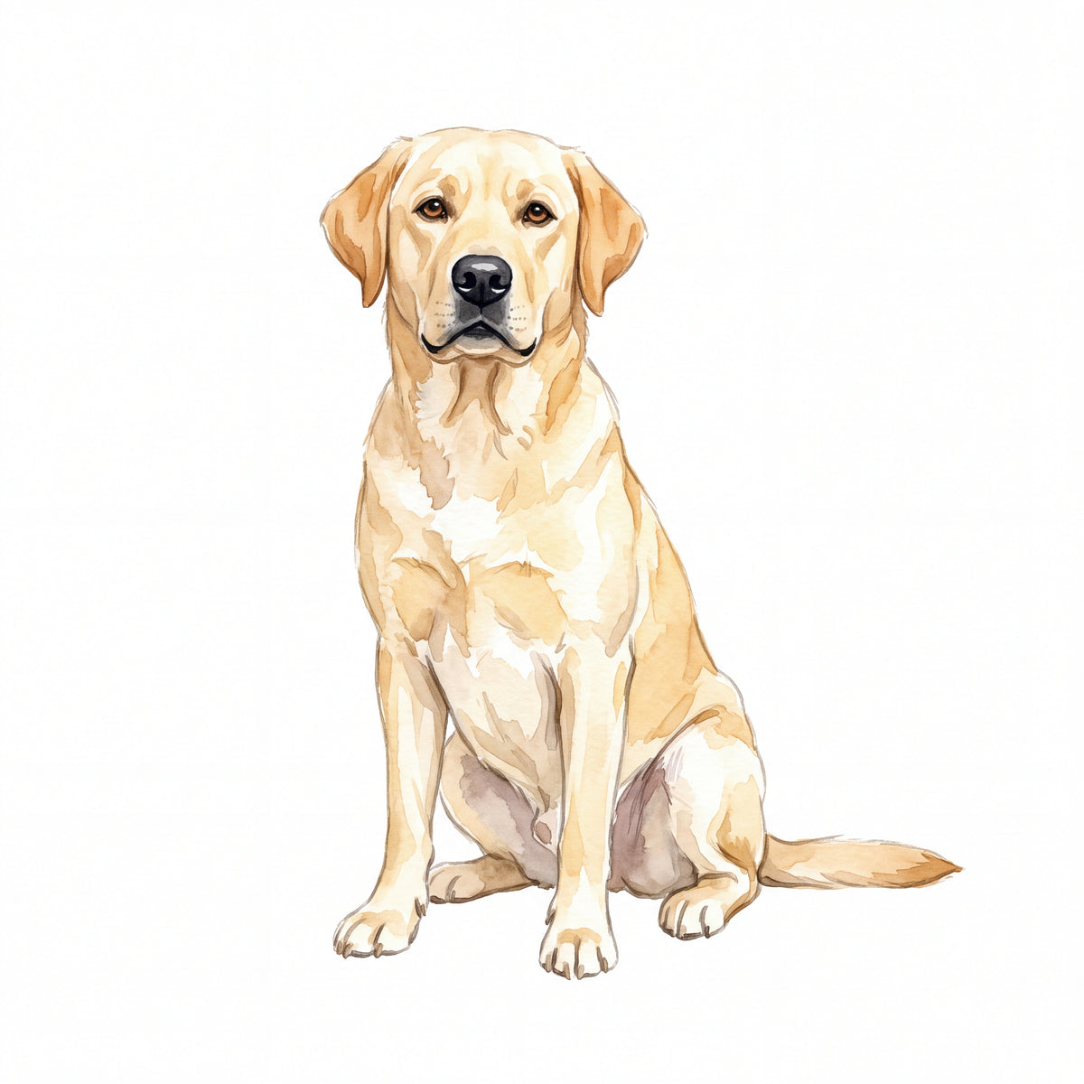 PawTale Press artwork: Labrador Retriever (yellow), Watercolor style