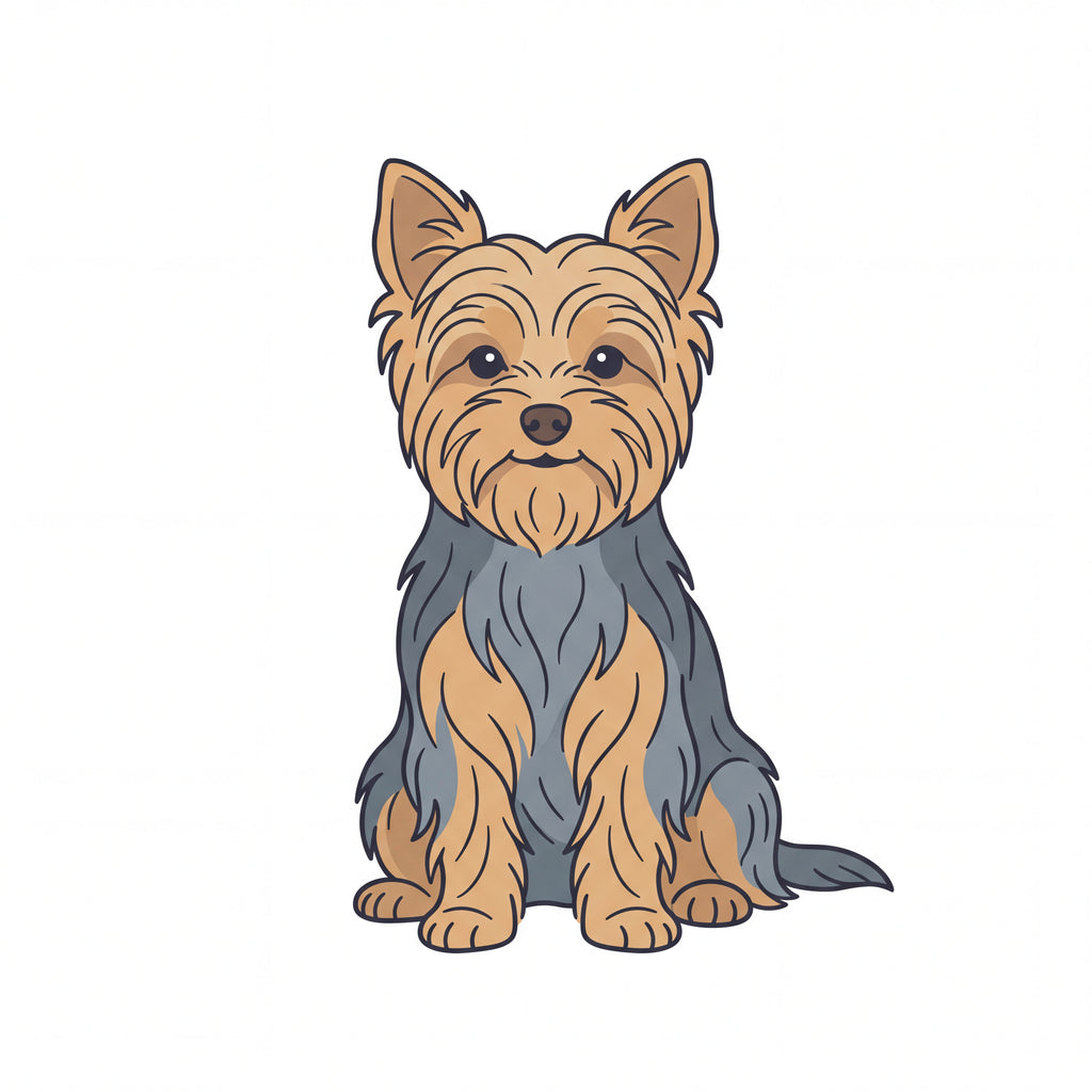 PawTale Press artwork: Yorkshire Terrier, Modern line style