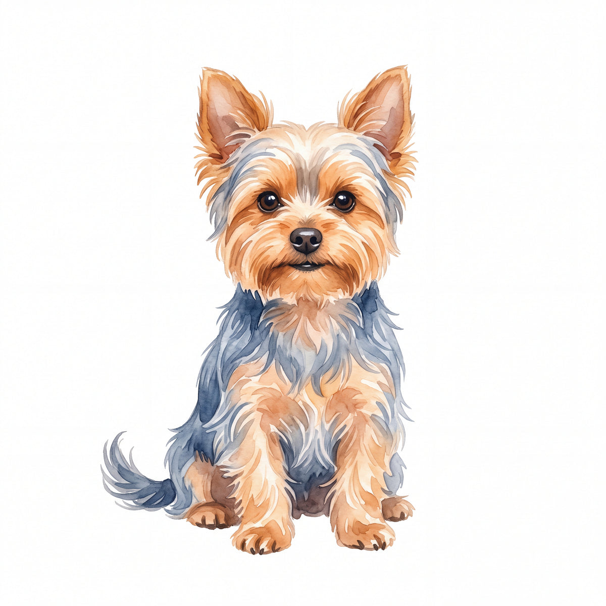 PawTale Press artwork: Yorkshire Terrier, Watercolor style